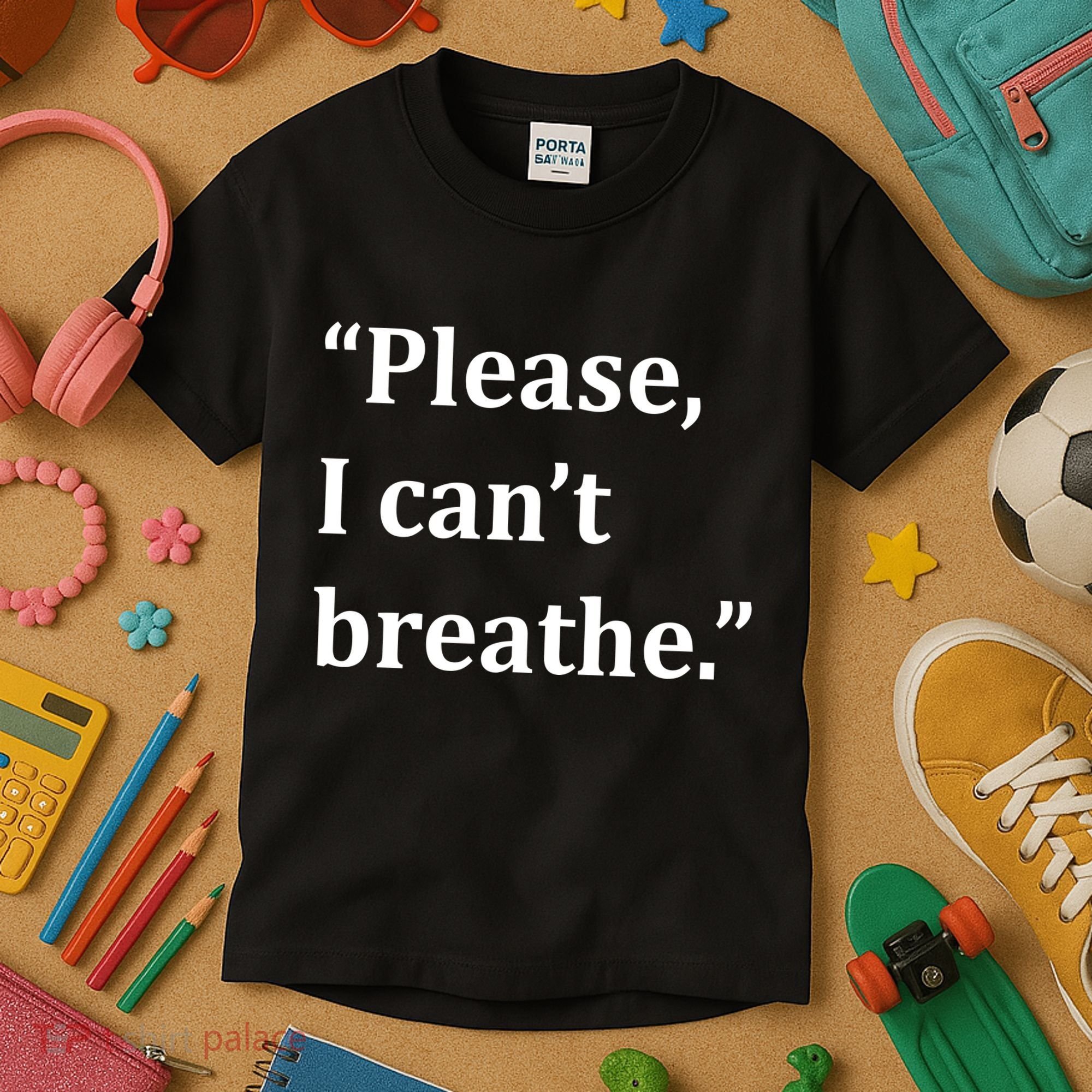 Please I Can't Breathe Floyd Protest Kids T-Shirt