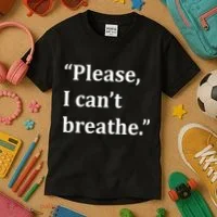 Please I Can't Breathe Floyd Protest Kids T-Shirt thumb 3