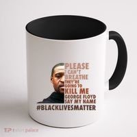 Please I Can't Breathe Geoge Floyd #BLM Coffee Mug thumb 1