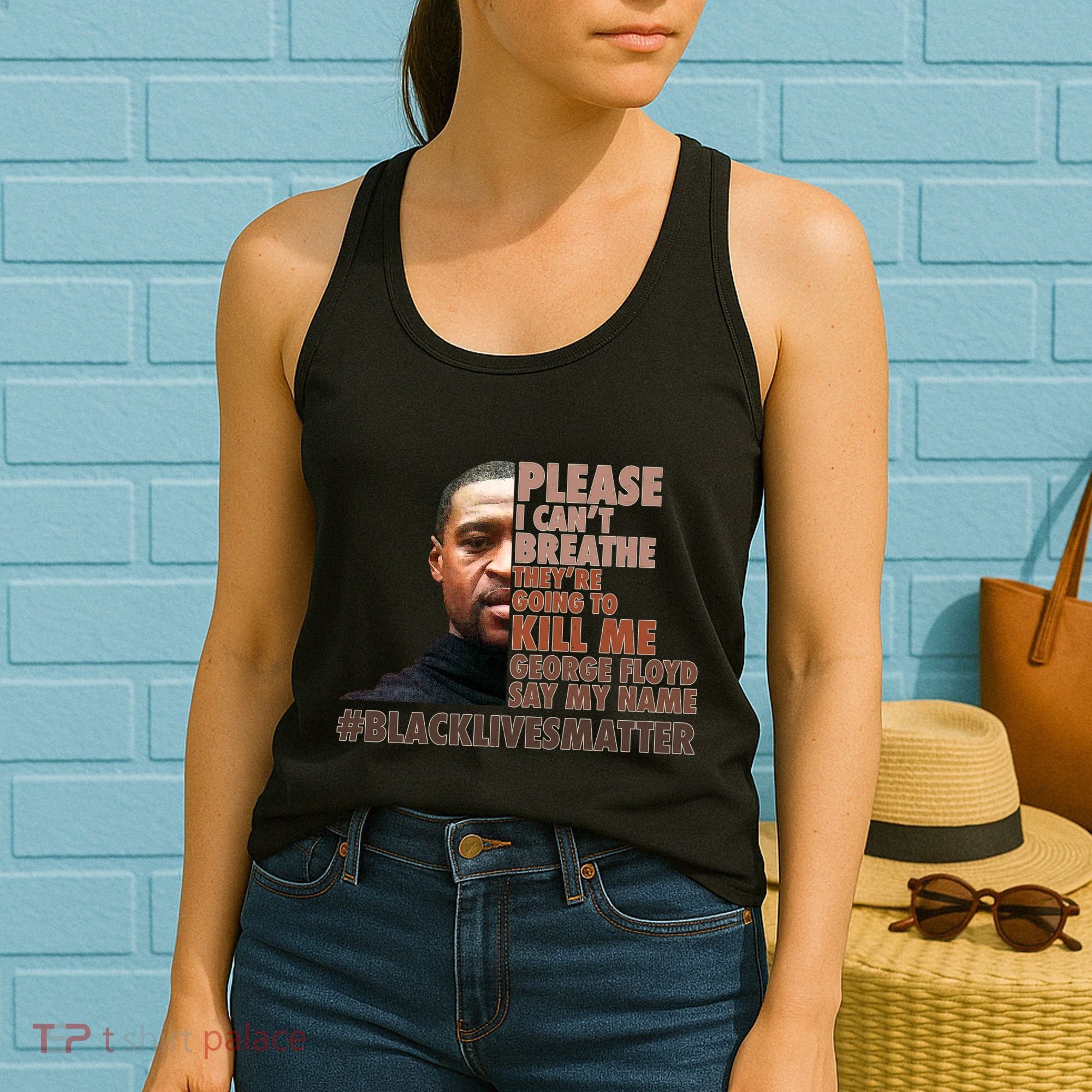 Please I Can't Breathe Geoge Floyd #BLM Women's Tank Top