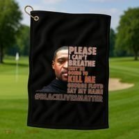 Please I Can't Breathe Geoge Floyd #BLM Golf Towel thumb 1