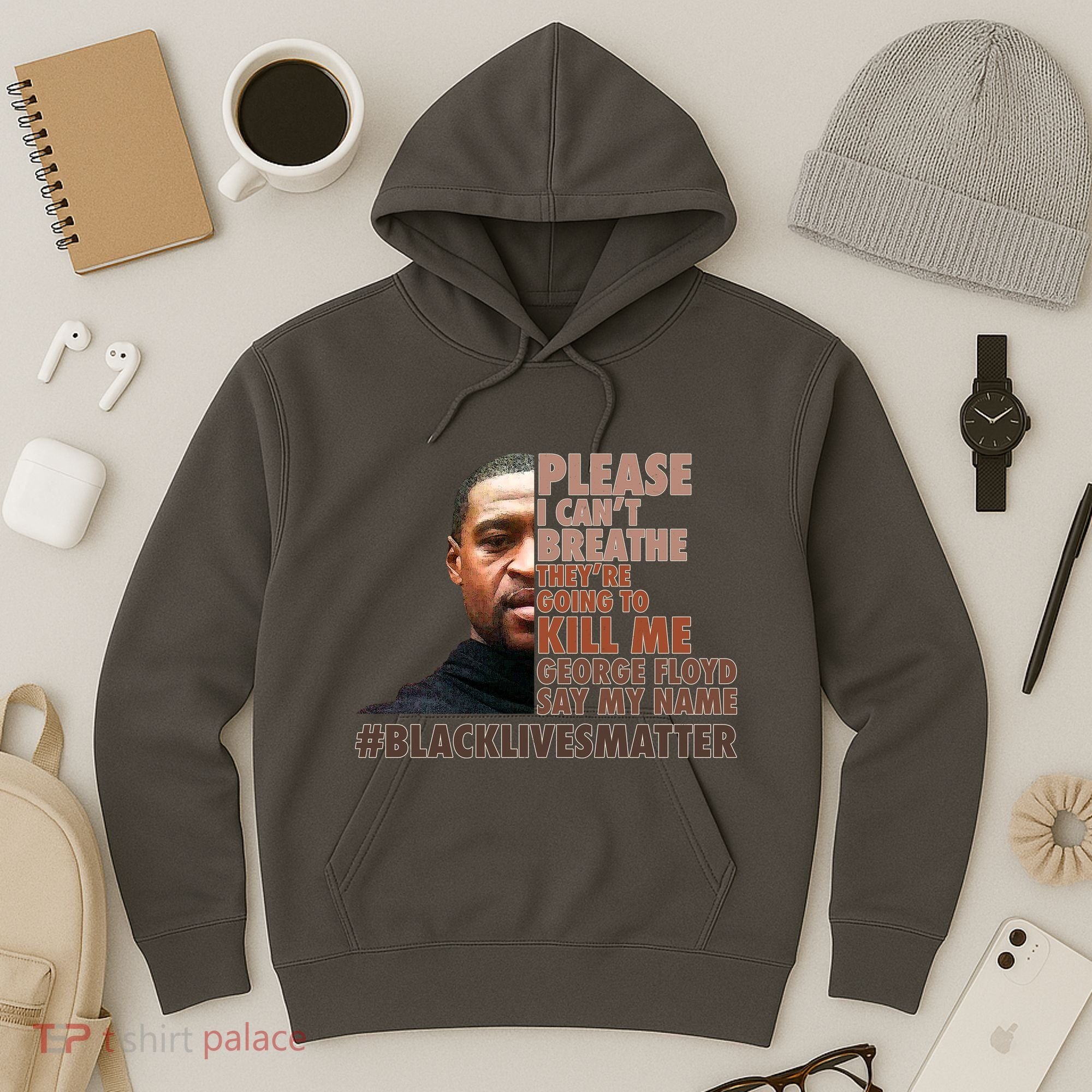 Please I Can't Breathe Geoge Floyd #BLM Hoodie