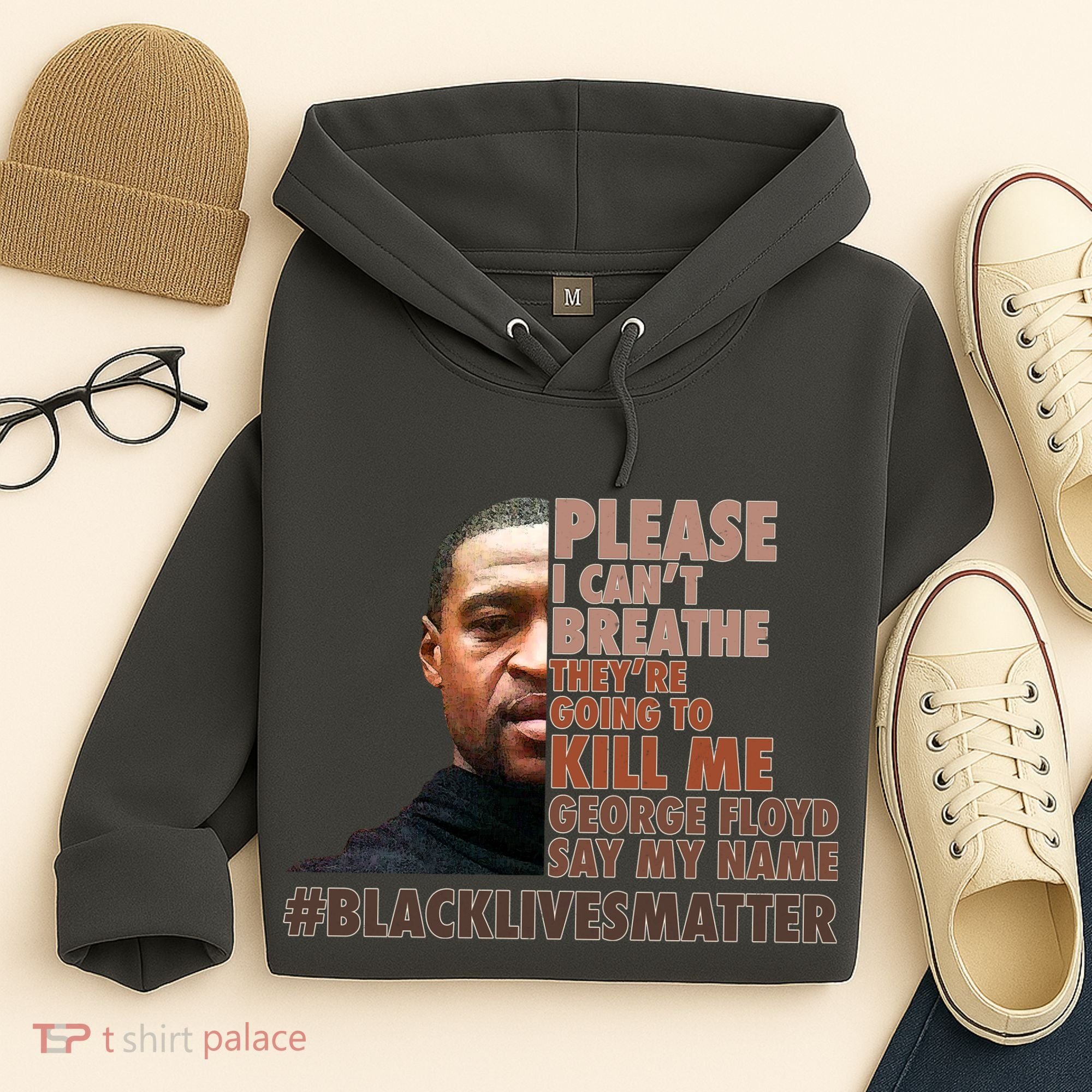 Please I Can't Breathe Geoge Floyd #BLM Hoodie