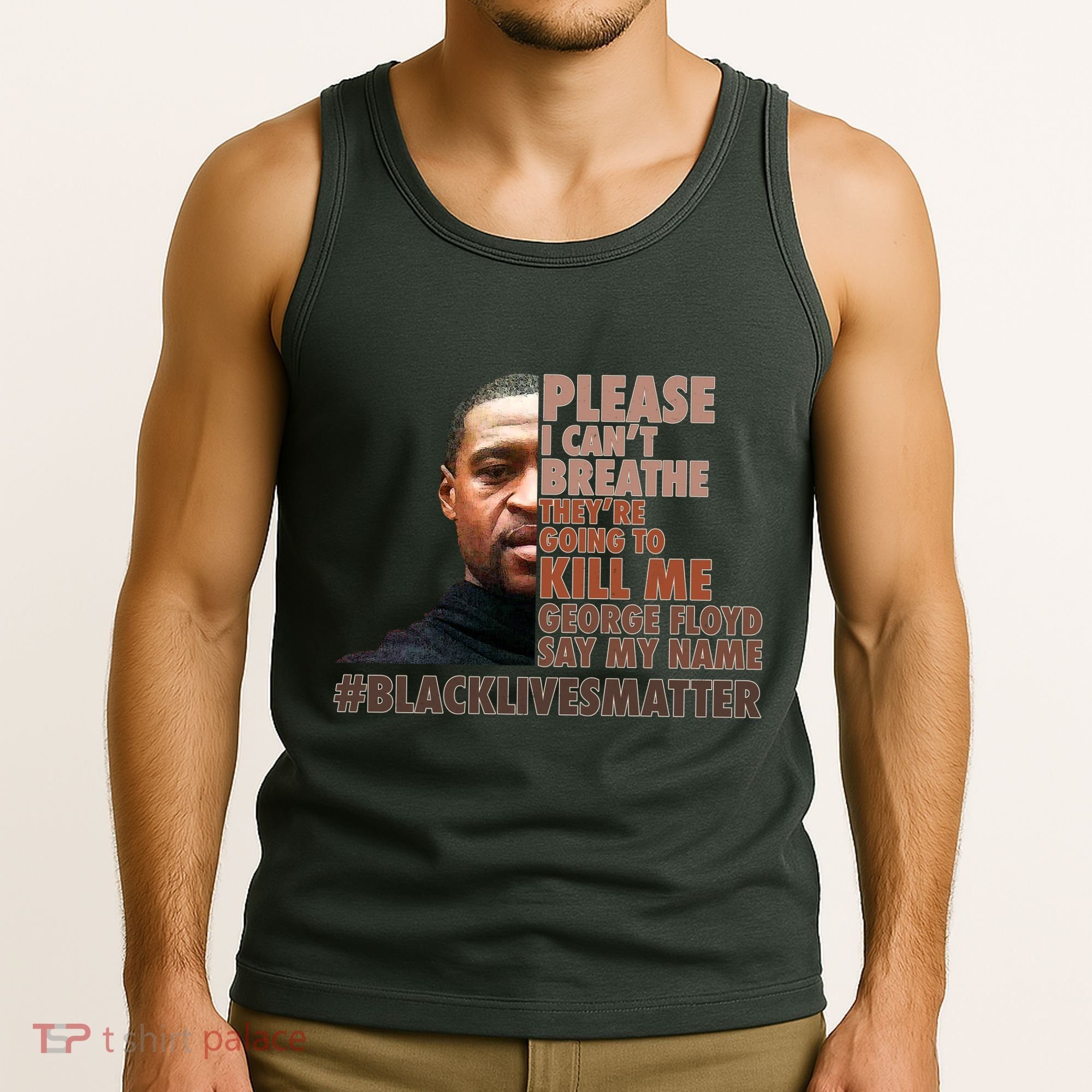 Please I Can't Breathe Geoge Floyd #BLM Tank Top
