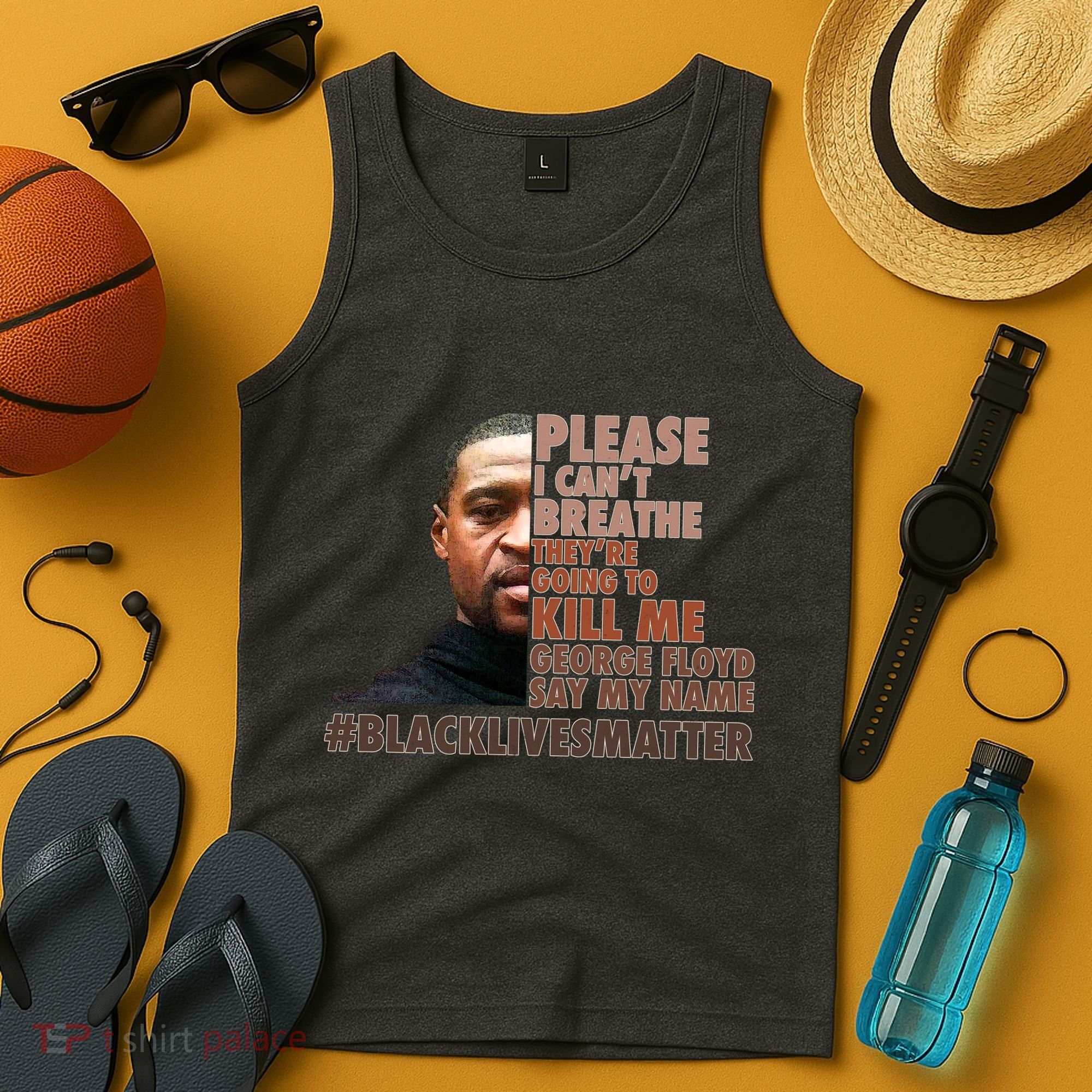 Please I Can't Breathe Geoge Floyd #BLM Tank Top