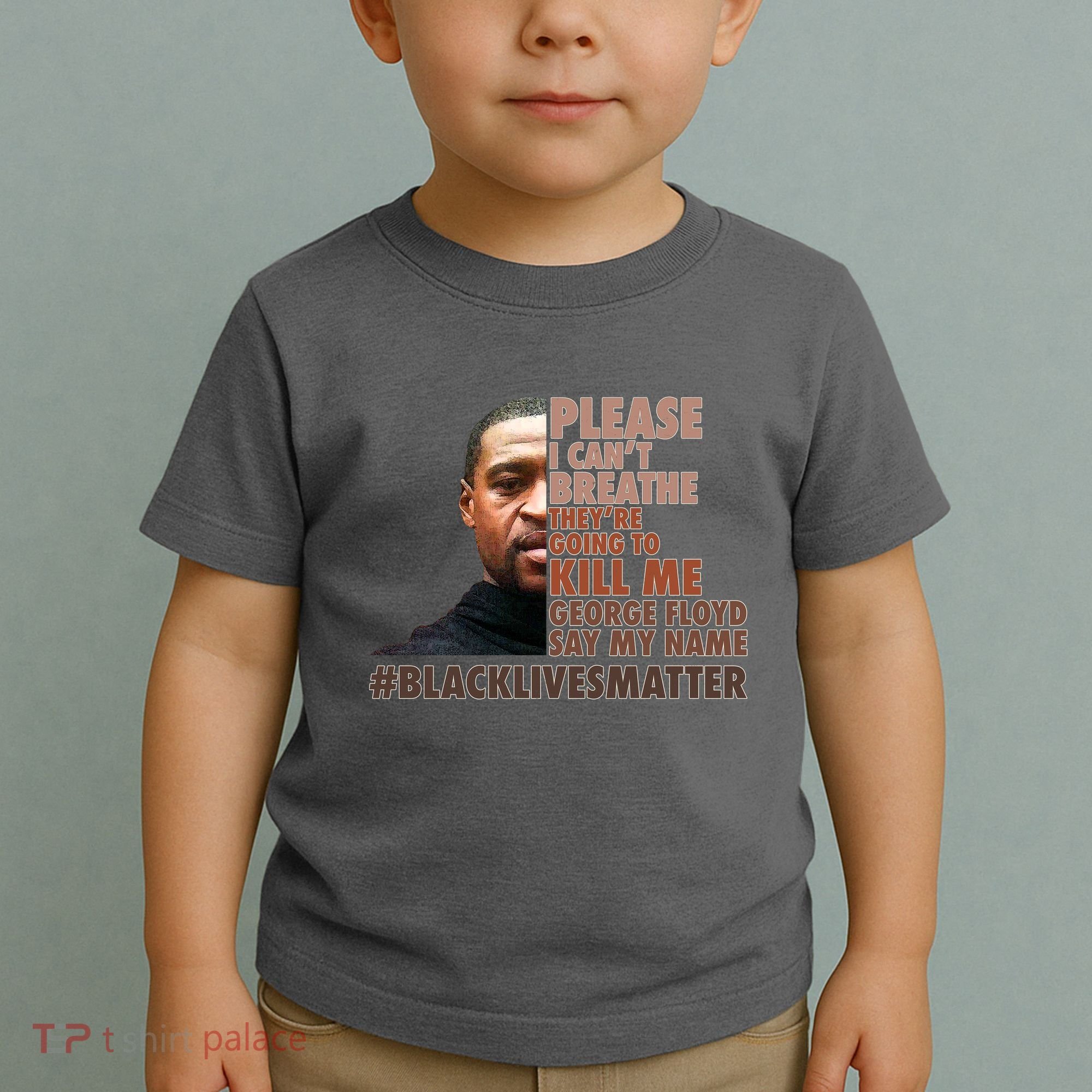 Please I Can't Breathe Geoge Floyd #BLM Toddler T-Shirt