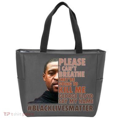 Please I Can't Breathe Geoge Floyd #BLM Tote Bag