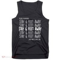 Please Remember Stay 6 Feet Away Tank Top thumb 0