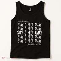 Please Remember Stay 6 Feet Away Tank Top thumb 2