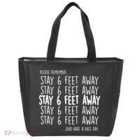 Please Remember Stay 6 Feet Away Tote Bag thumb 0