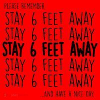 Please Remember Stay 6 Feet Away Santa Hat thumb 1
