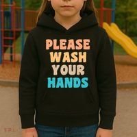 Please Wash Your Hands Kids Hoodie thumb 3