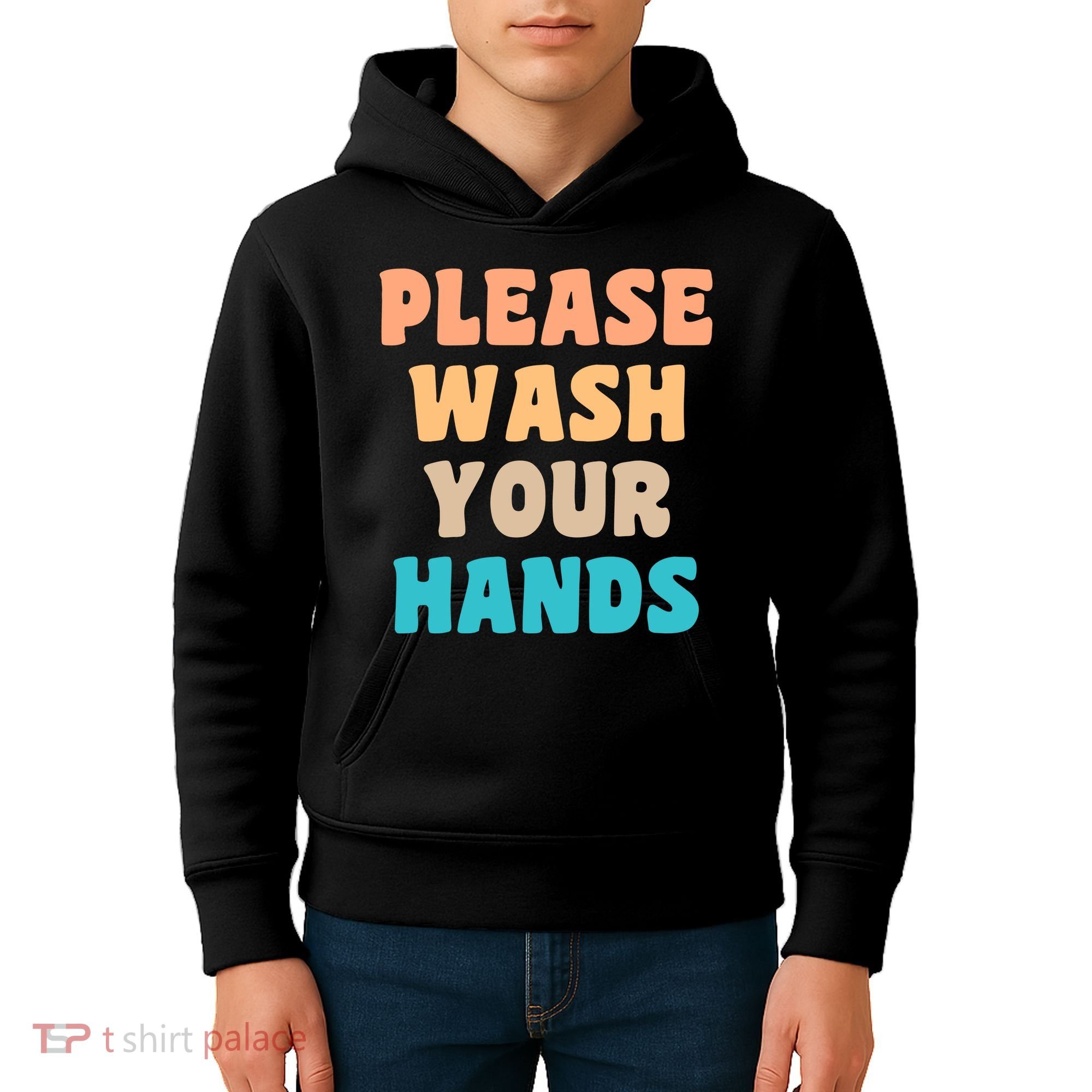 Please Wash Your Hands Kids Hoodie
