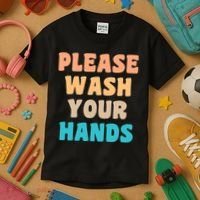 Please Wash Your Hands Kids T-Shirt thumb 3