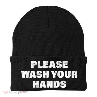 Please Wash Your Hands Coronavirus Beanie