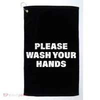 Please Wash Your Hands Coronavirus Golf Towel thumb 0