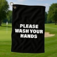 Please Wash Your Hands Coronavirus Golf Towel thumb 1