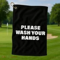 Please Wash Your Hands Coronavirus Golf Towel thumb 1