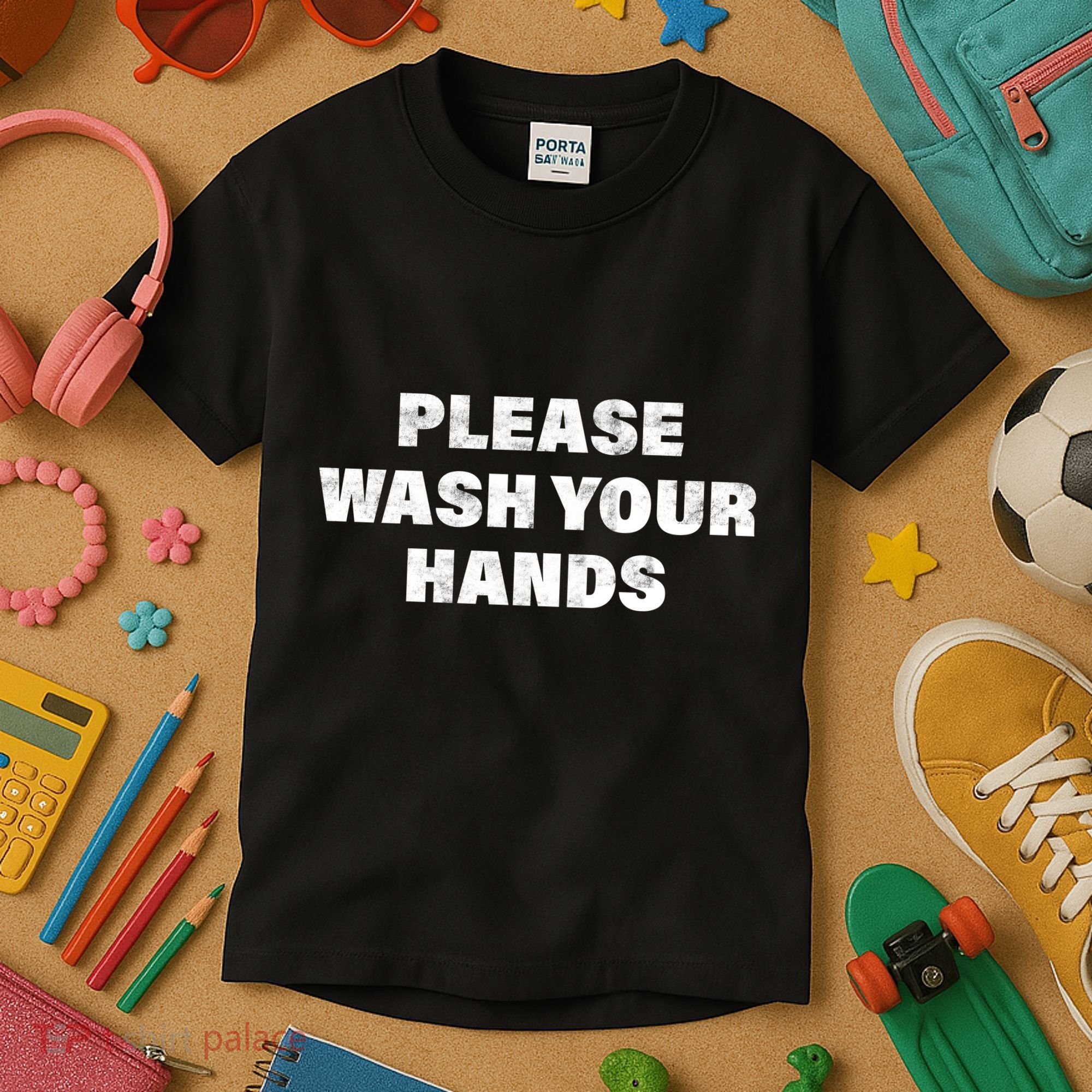 Please Wash Your Hands Coronavirus Kids T-Shirt