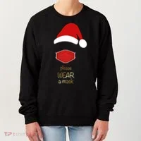 Please Wear A Mask Santa Reminder Women's Sweatshirt thumb 0