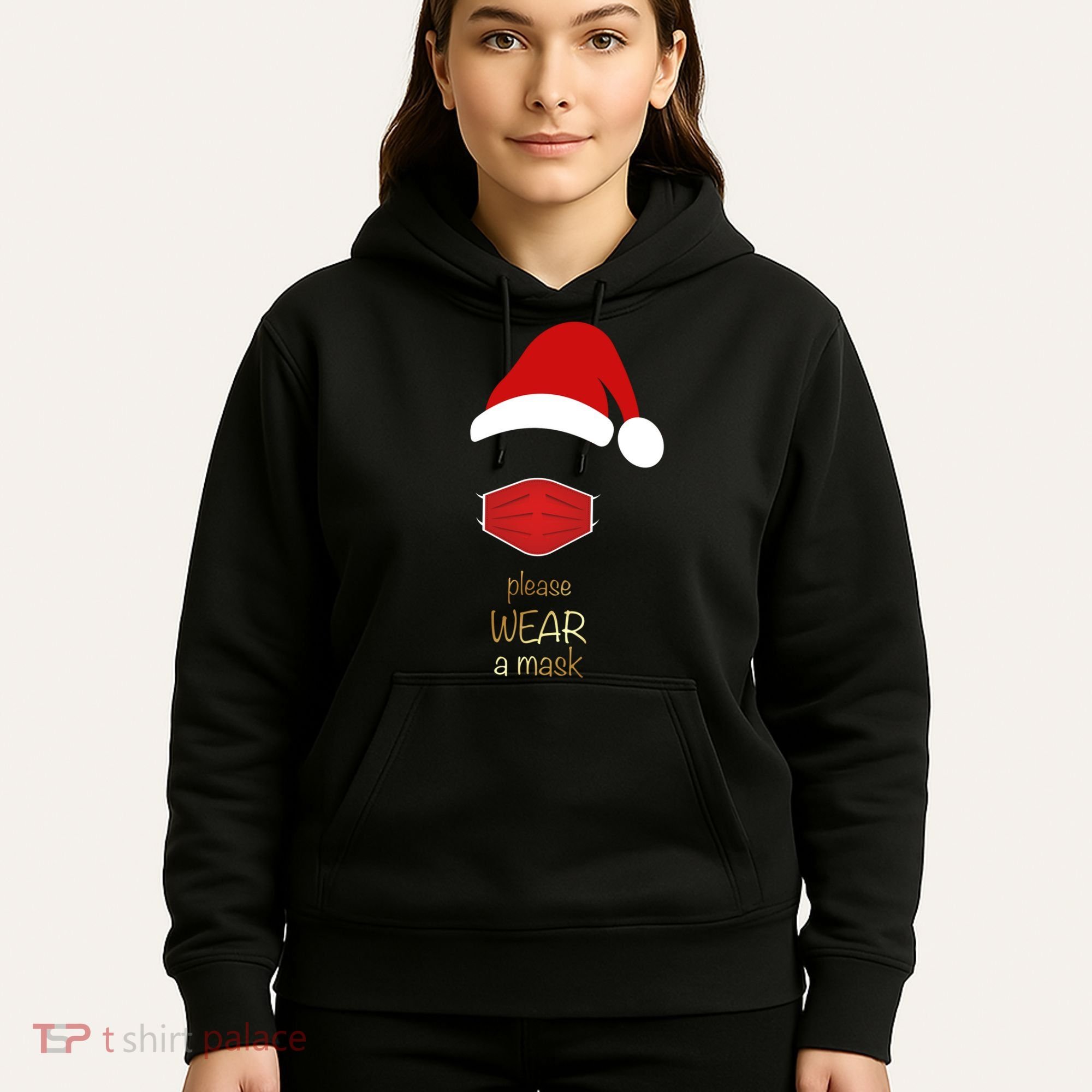 Please Wear A Mask Santa Reminder Hoodie