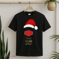 Please Wear A Mask Santa Reminder T-Shirt thumb 2