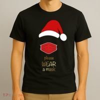 Please Wear A Mask Santa Reminder T-Shirt thumb 3