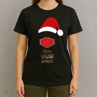 Please Wear A Mask Santa Reminder T-Shirt thumb 4