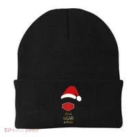 Please Wear A Mask Santa Reminder Beanie thumb 0