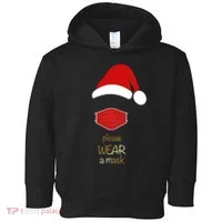 Please Wear A Mask Santa Reminder Toddler Hoodie thumb 0