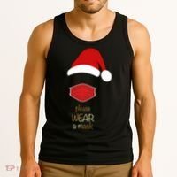 Please Wear A Mask Santa Reminder Tank Top thumb 3