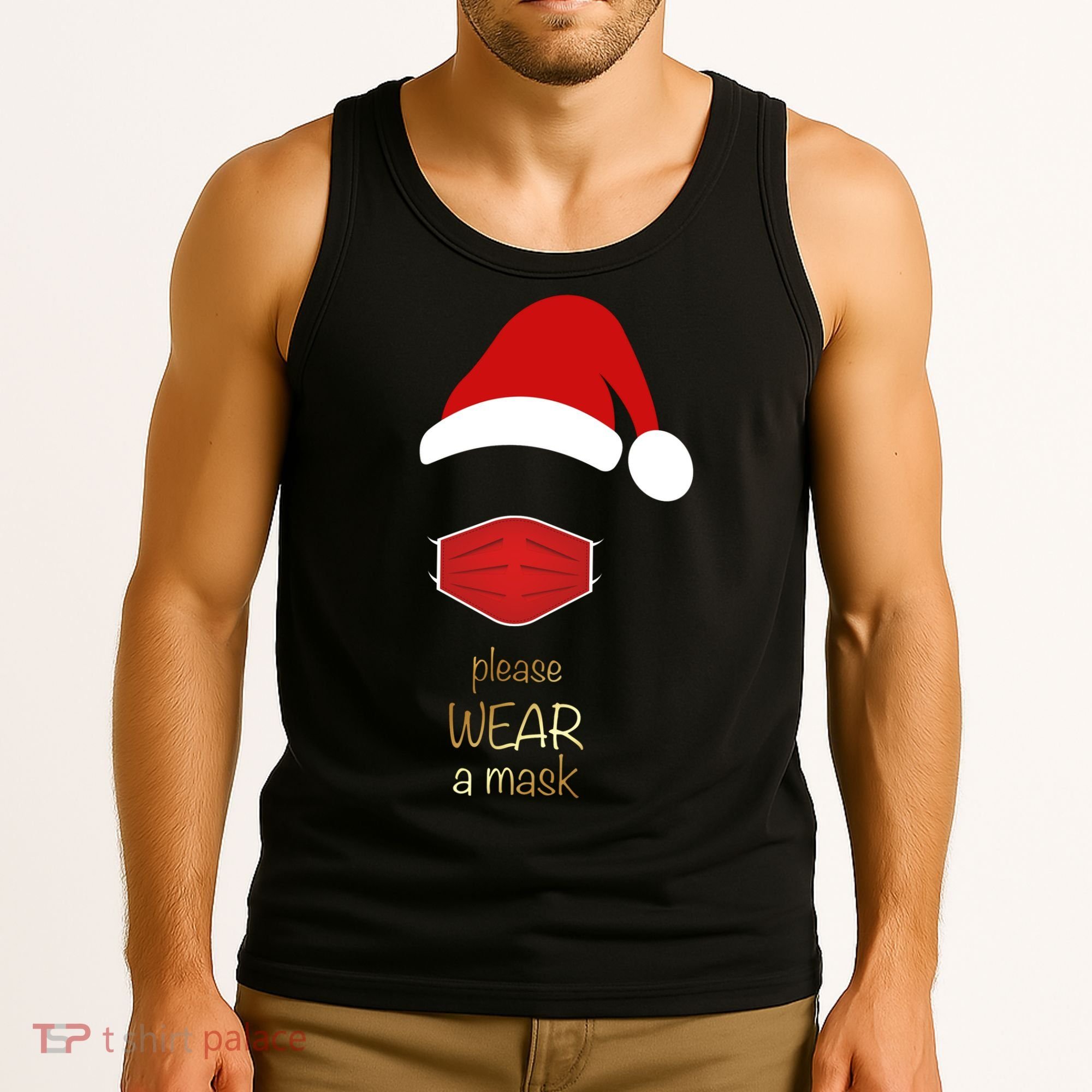 Please Wear A Mask Santa Reminder Tank Top