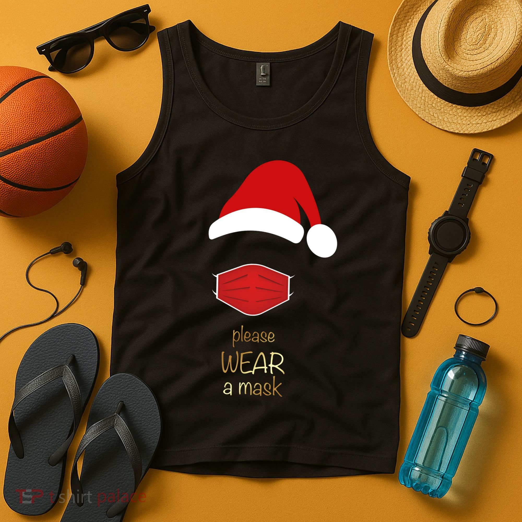 Please Wear A Mask Santa Reminder Tank Top