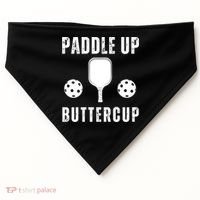Pickleball Lover Funny Paddle Up Buttercup Gift USA-Made Doggie Bandana thumb 0
