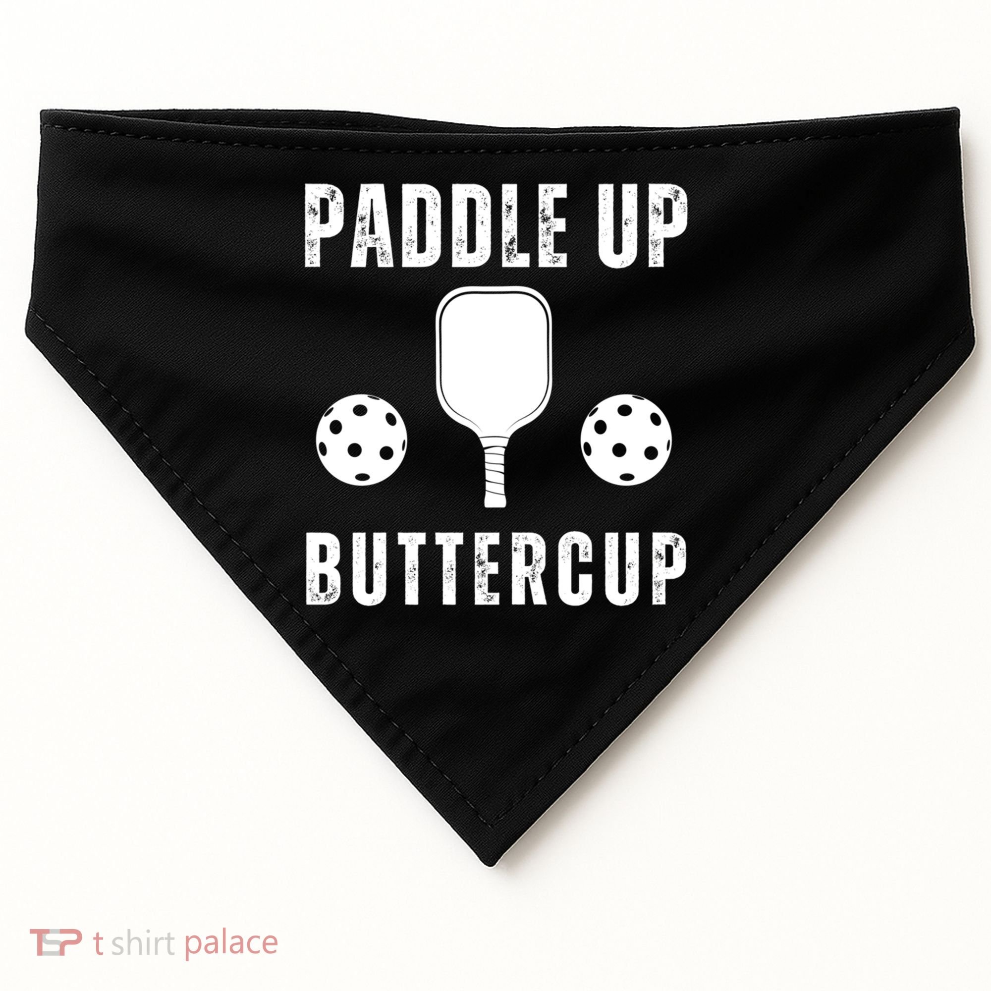 Pickleball Lover Funny Paddle Up Buttercup Gift USA-Made Doggie Bandana