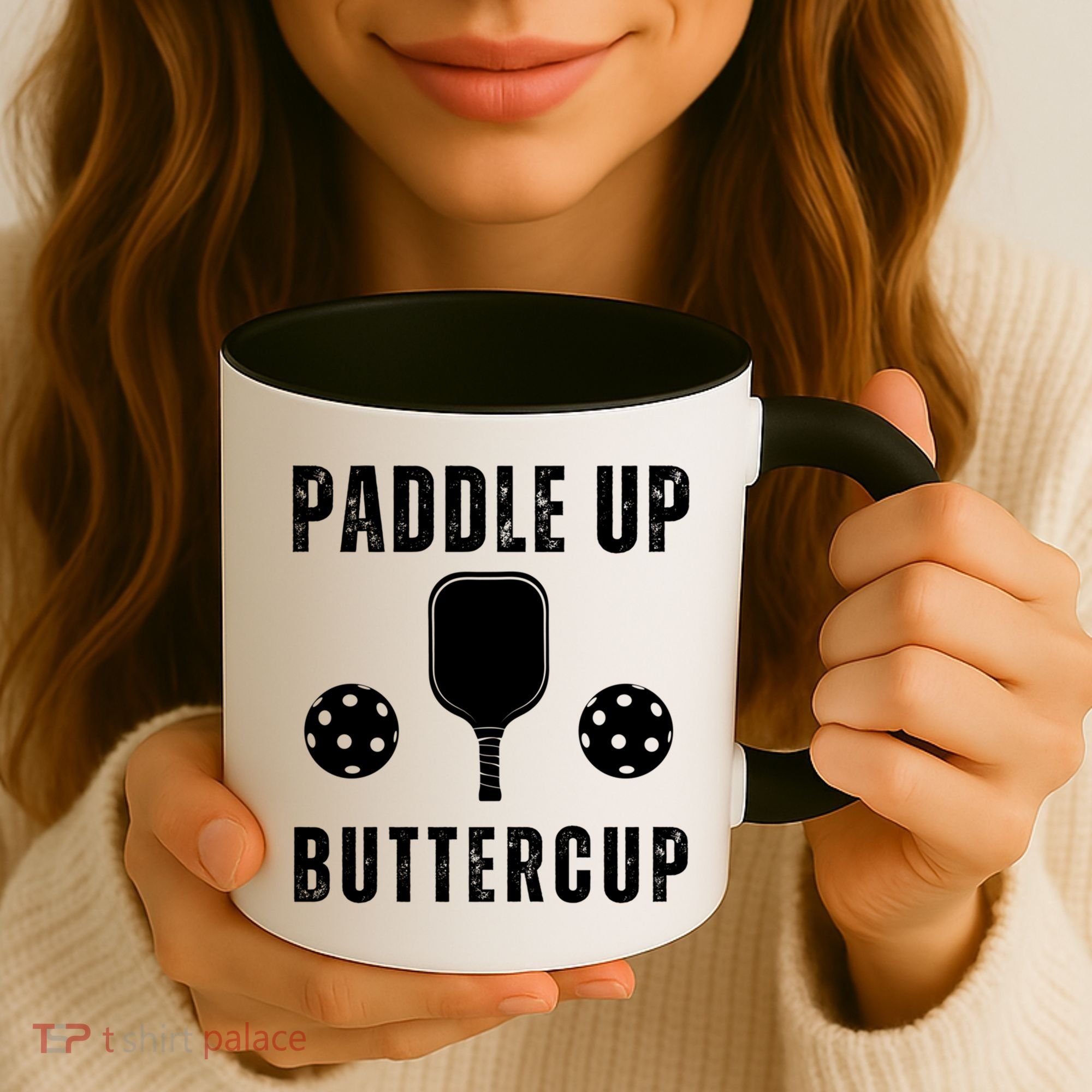 Pickleball Lover Funny Paddle Up Buttercup Gift Coffee Mug