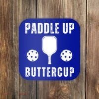 Pickleball Lover Funny Paddle Up Buttercup Gift Coaster thumb 0