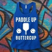 Pickleball Lover Funny Paddle Up Buttercup Gift Women's Tank Top thumb 3