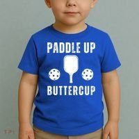 Pickleball Lover Funny Paddle Up Buttercup Gift Toddler T-Shirt thumb 2