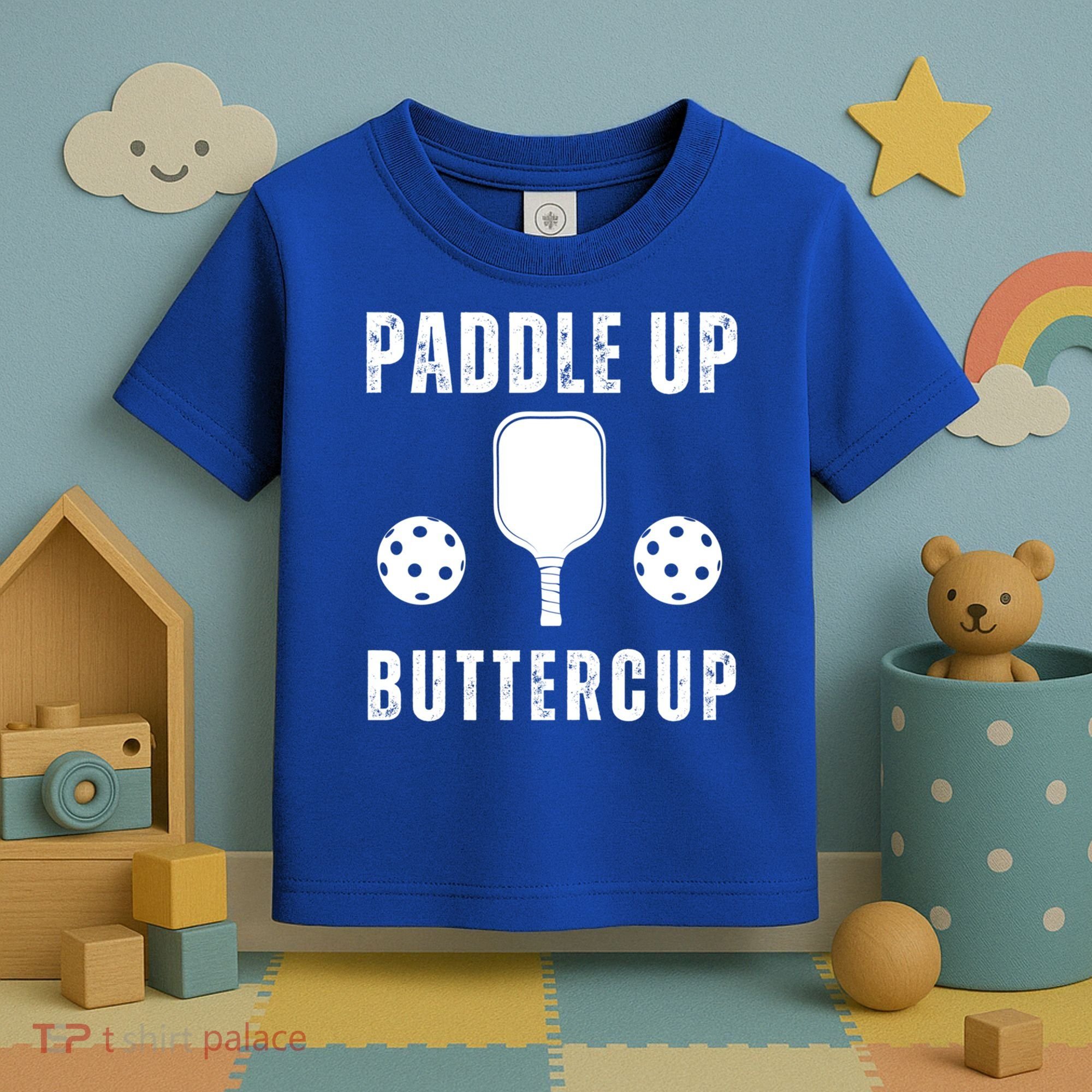 Pickleball Lover Funny Paddle Up Buttercup Gift Toddler T-Shirt