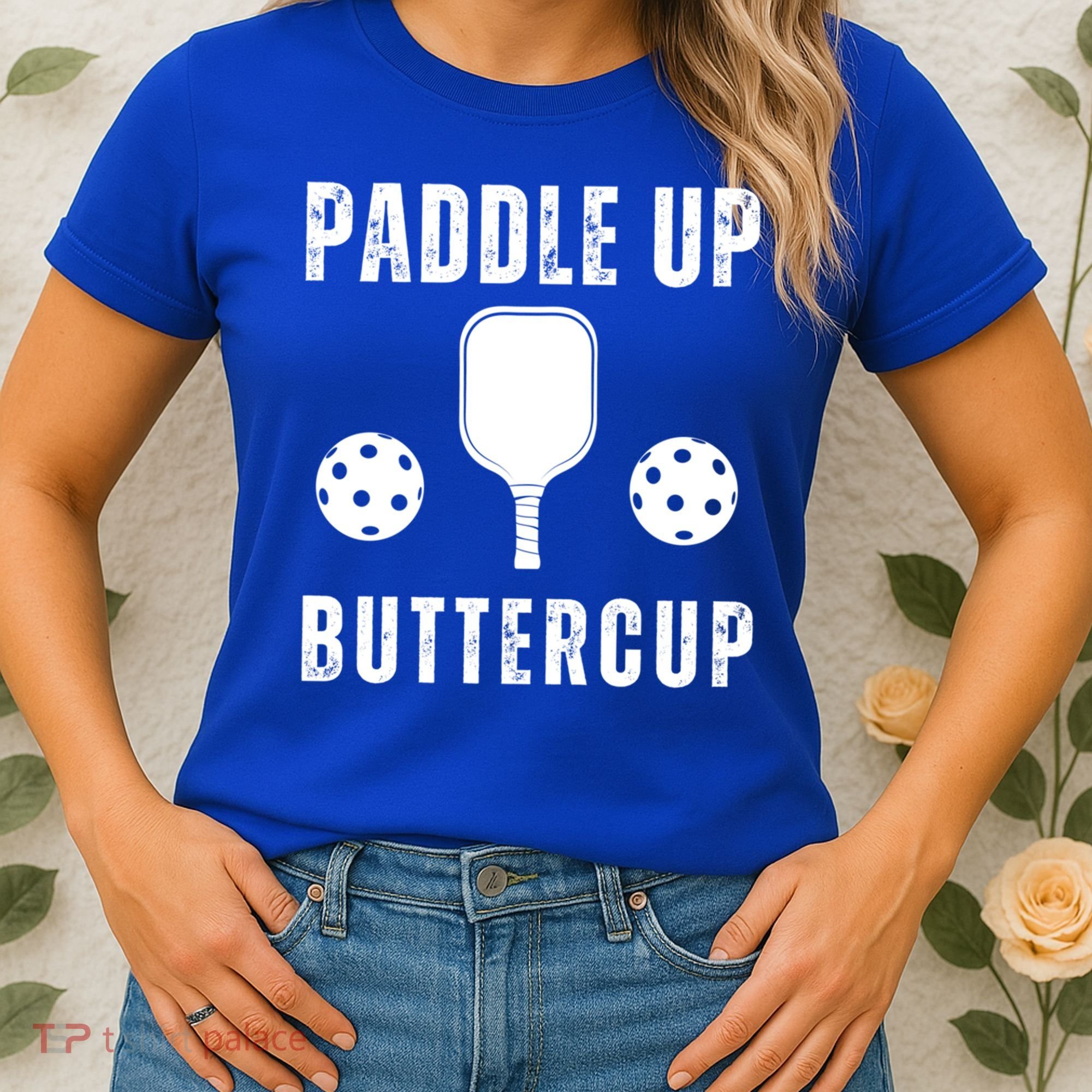 Pickleball Lover Funny Paddle Up Buttercup Gift Women's T-Shirt