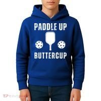 Pickleball Lover Funny Paddle Up Buttercup Gift Kids Hoodie thumb 4