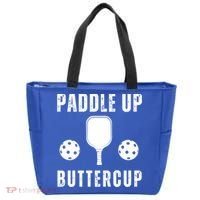 Pickleball Lover Funny Paddle Up Buttercup Gift Tote Bag thumb 0