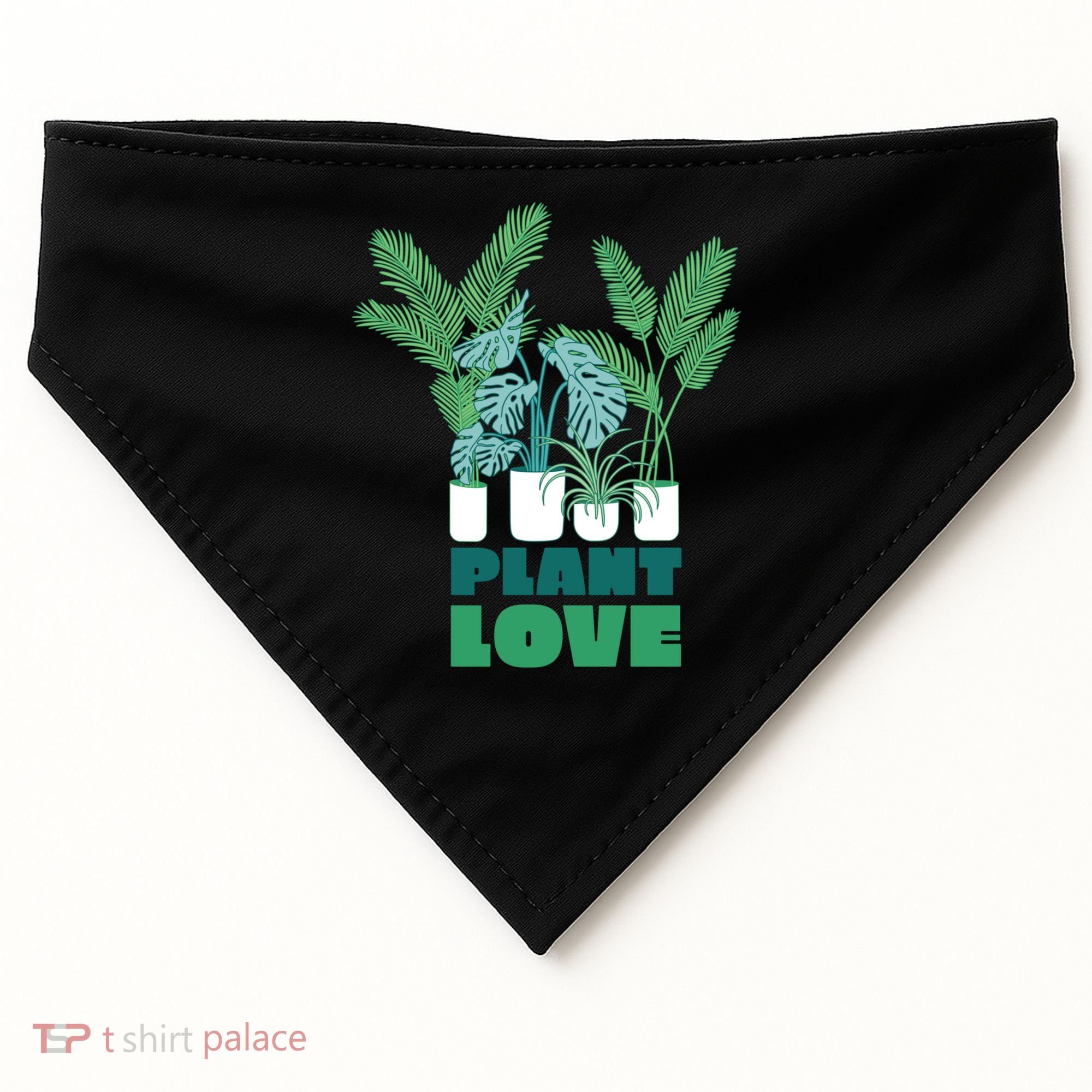 Plant Lover Fern Monstera Gift USA-Made Doggie Bandana