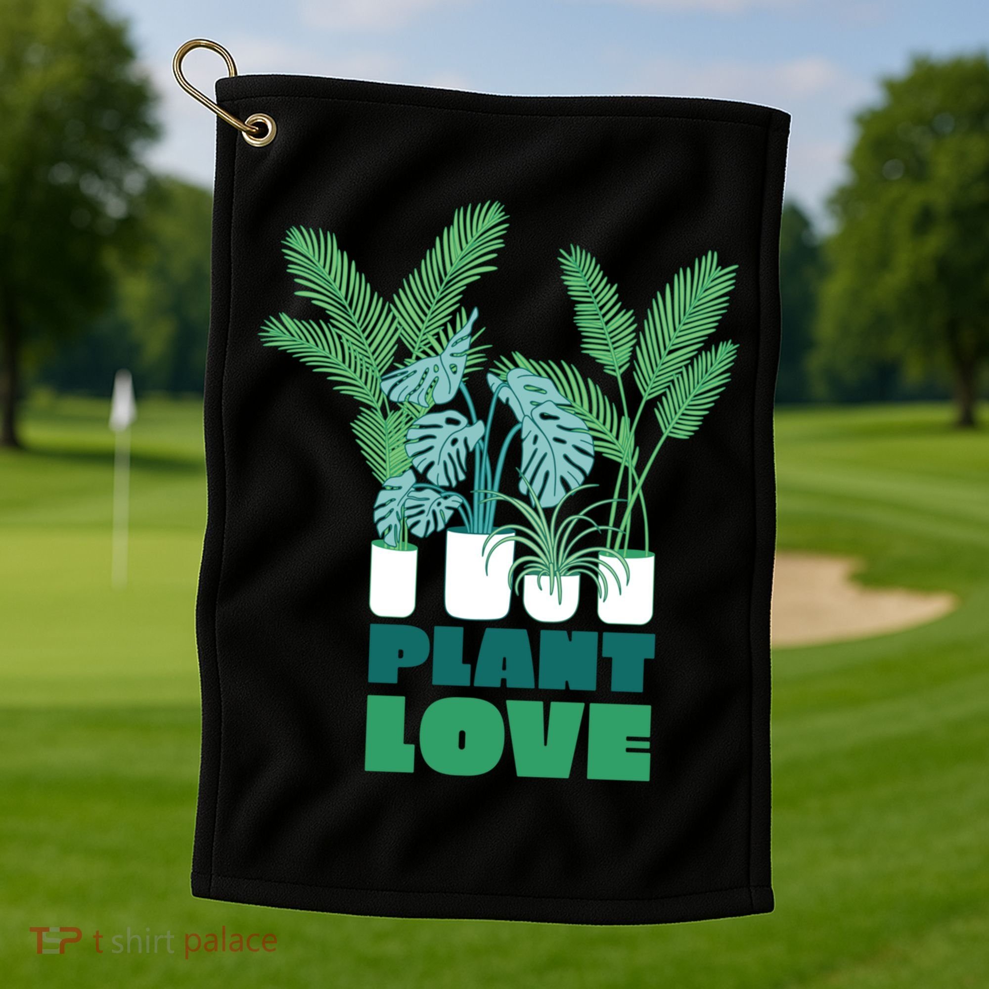 Plant Lover Fern Monstera Gift Golf Towel
