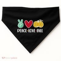 Peace Love Fall Cute USA-Made Doggie Bandana thumb 0