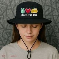 Peace Love Fall Cute Bucket Hat thumb 3