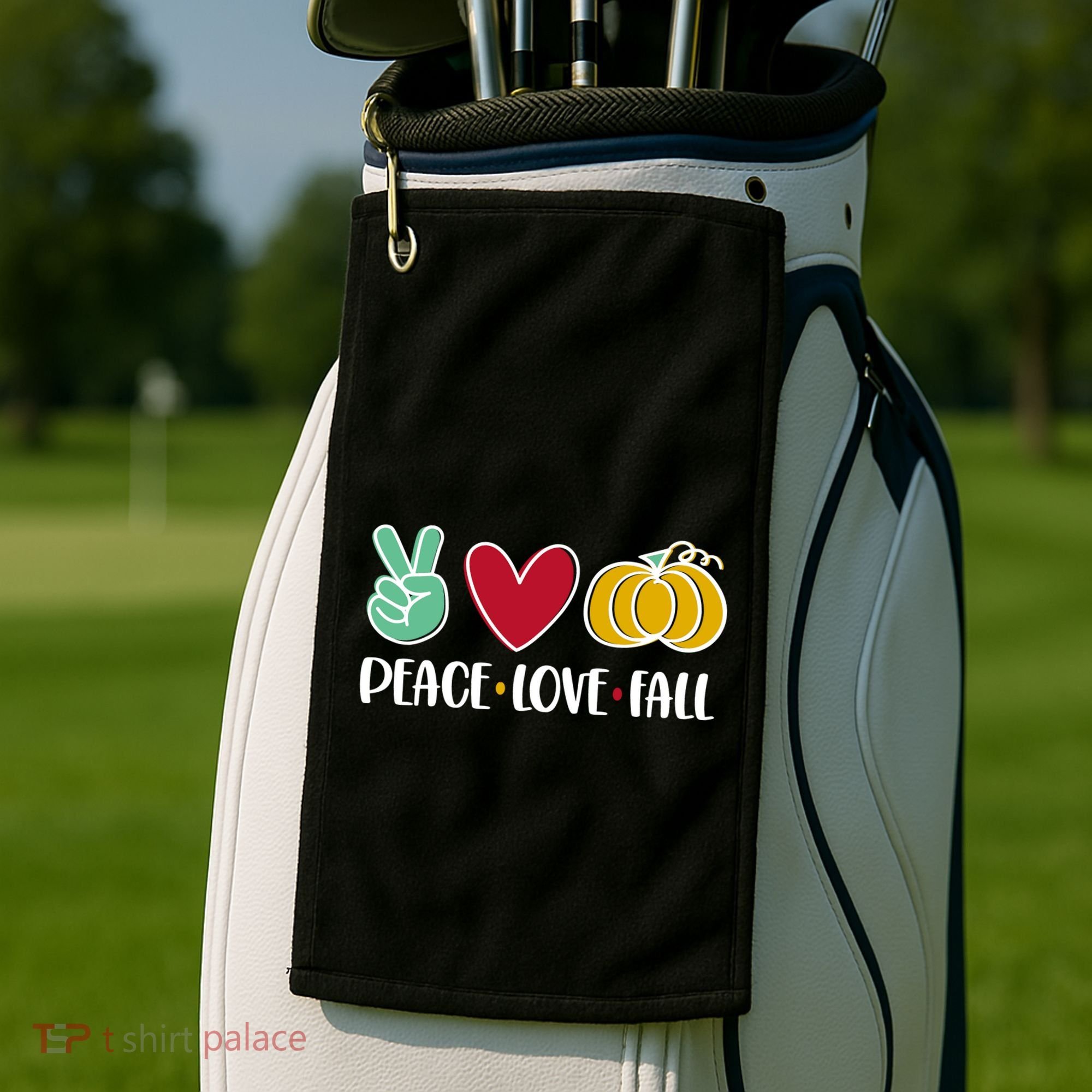Peace Love Fall Cute Golf Towel