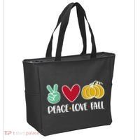 Peace Love Fall Cute Tote Bag thumb 2