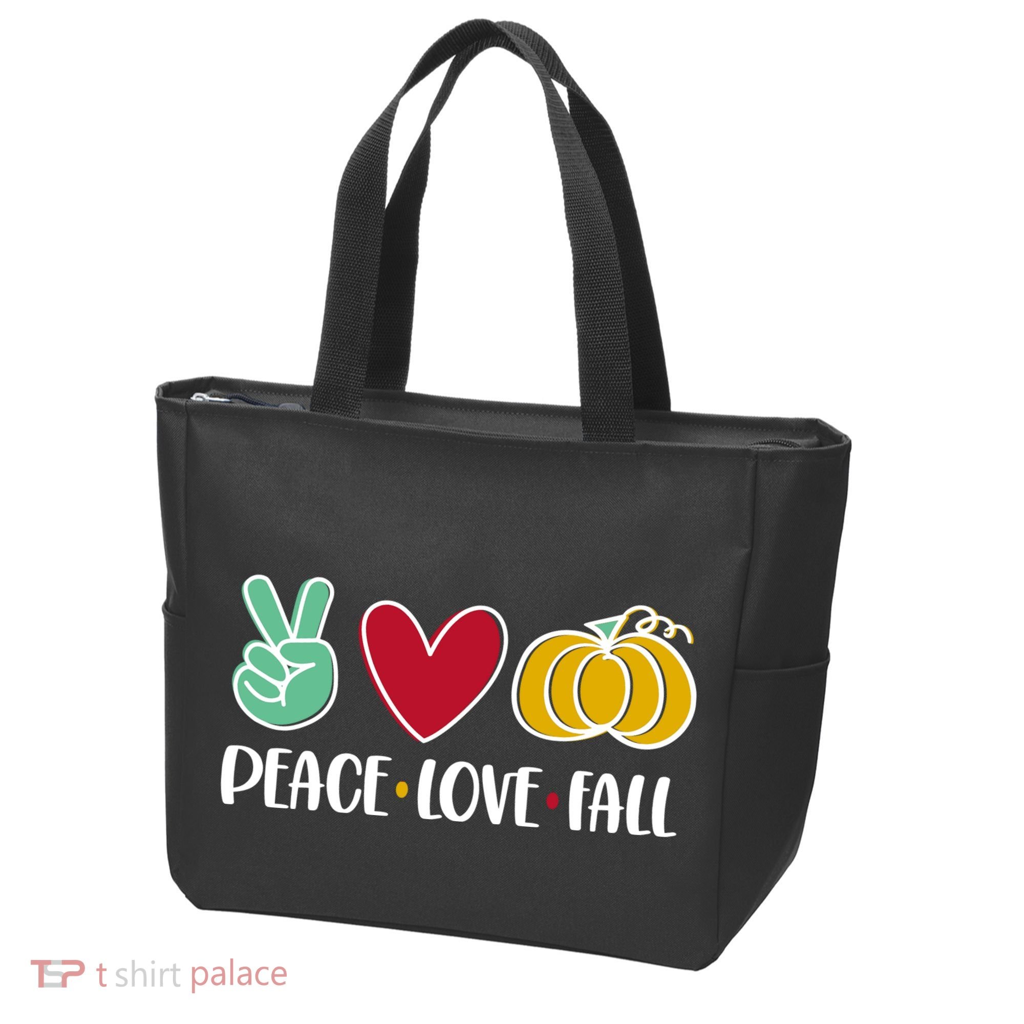Peace Love Fall Cute Tote Bag